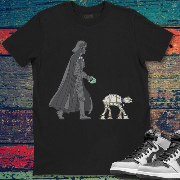 Star Wars Darth Vader AT-AT Walker Graphic T-Shirt Holiday Shirt Unisex T-Shirt - Picture 1 of 2